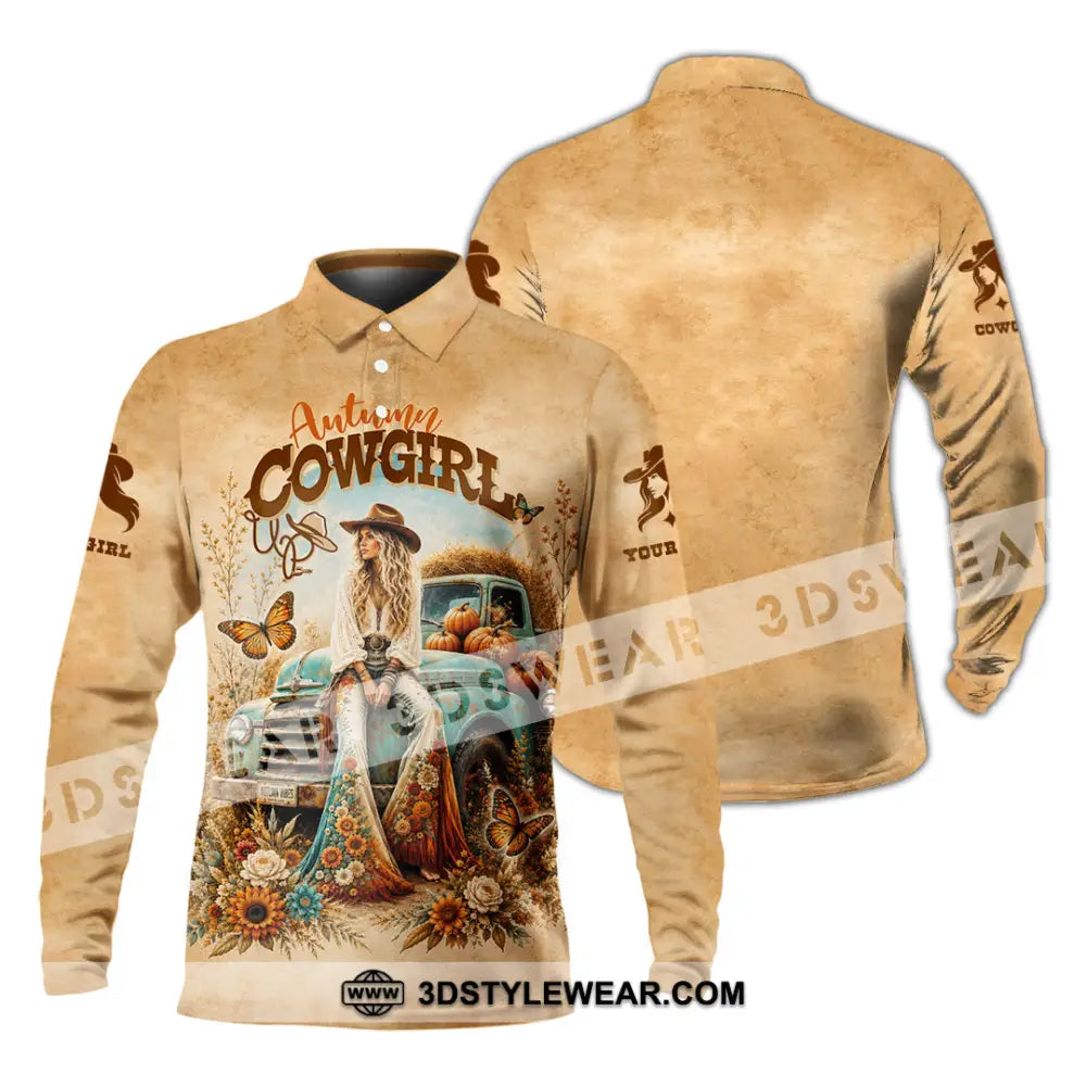 Women Shirt - Custom Cowgirl Shirt - Long Sleeve Polo / S - T-shirt