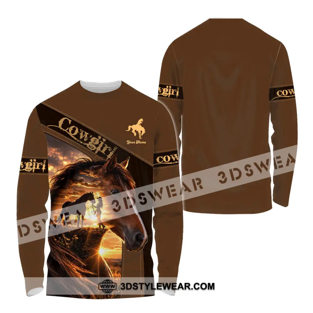 Women Shirt - Custom Cowgirl Shirt - Long Sleeve Shirt / S - T-shirt