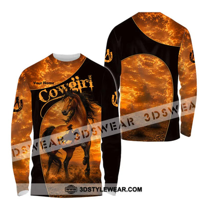 Women Shirt - Custom Cowgirl Shirt - Long Sleeve Shirt / S - T-shirt