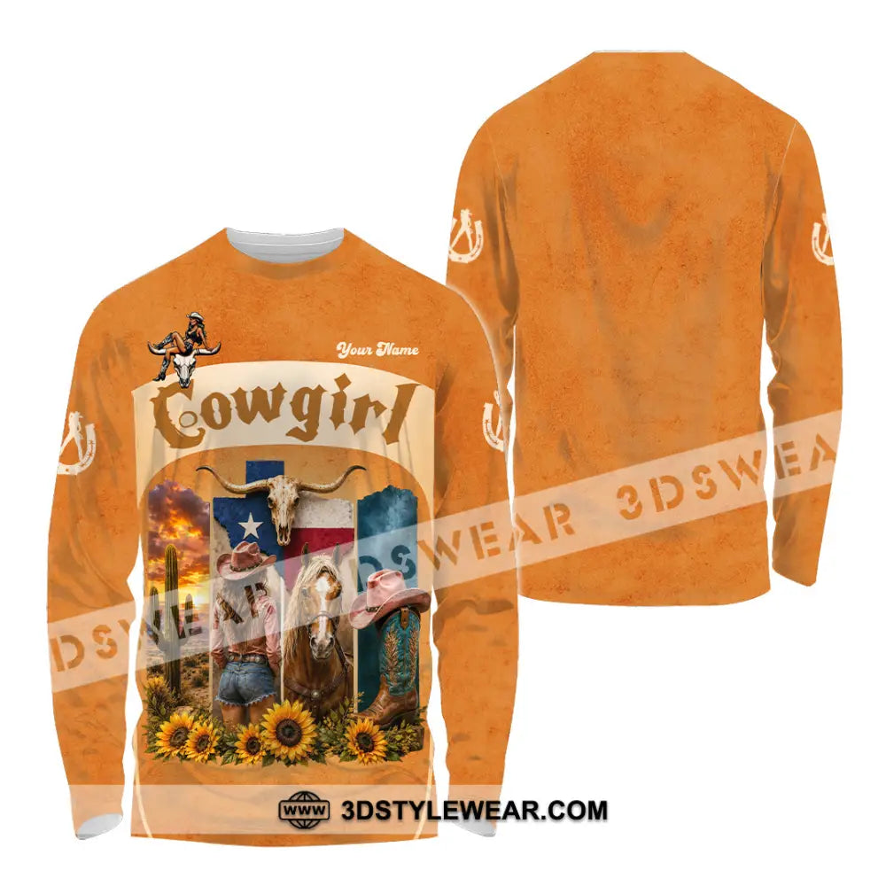 Women Shirt - Custom Cowgirl Shirt - Long Sleeve Shirt / S - T-shirt