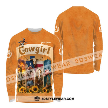 Women Shirt - Custom Cowgirl Shirt - Long Sleeve Shirt / S - T-shirt
