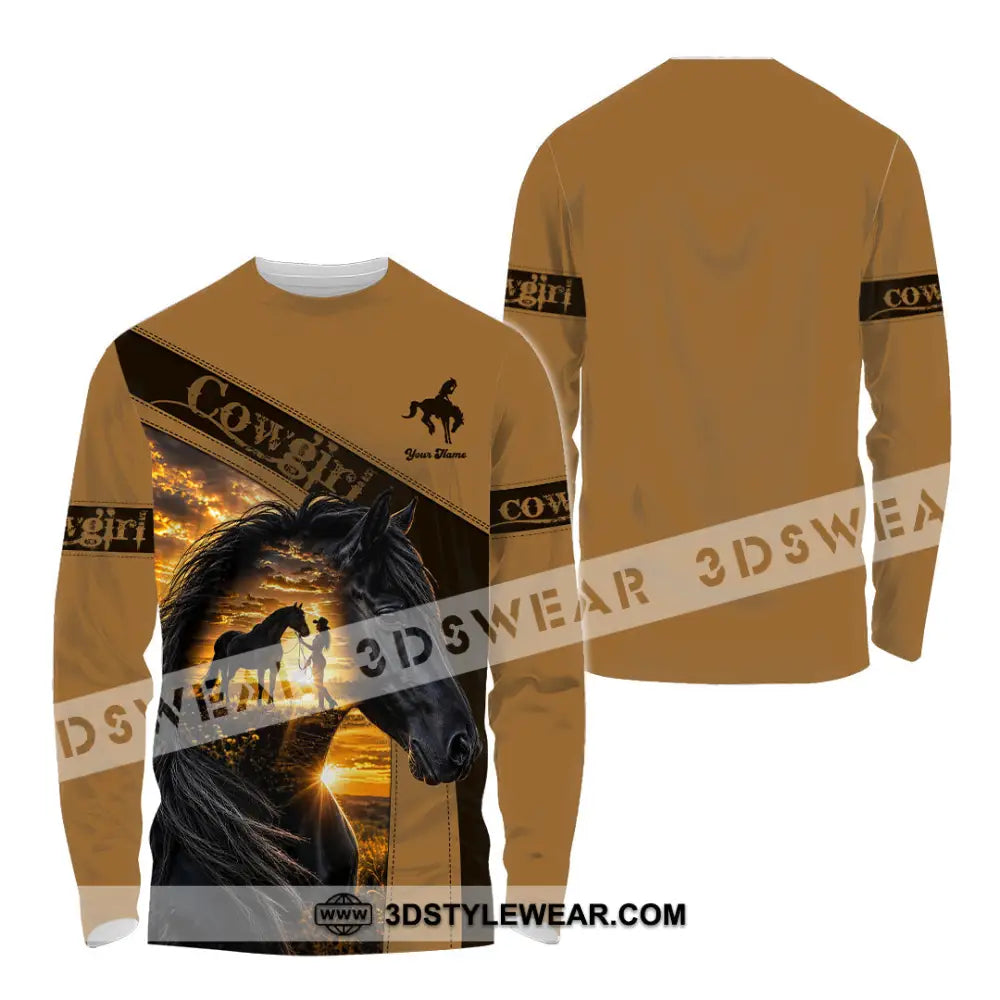 Women Shirt - Custom Cowgirl Shirt - Long Sleeve Shirt / S - T-shirt