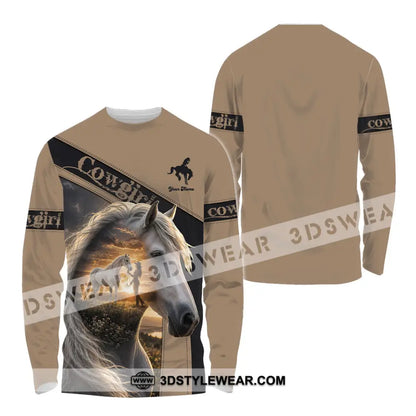 Women Shirt - Custom Cowgirl Shirt - Long Sleeve Shirt / S - T-shirt