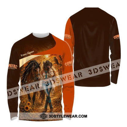 Women Shirt - Custom Cowgirl Shirt - Long Sleeve Shirt / S - T-shirt