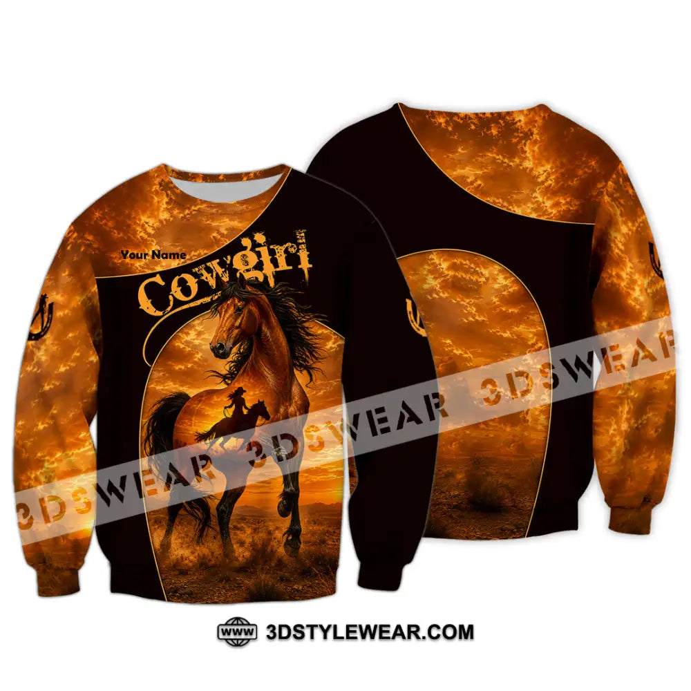 Women Shirt - Custom Cowgirl Shirt - Long Sleeve / S - T-shirt