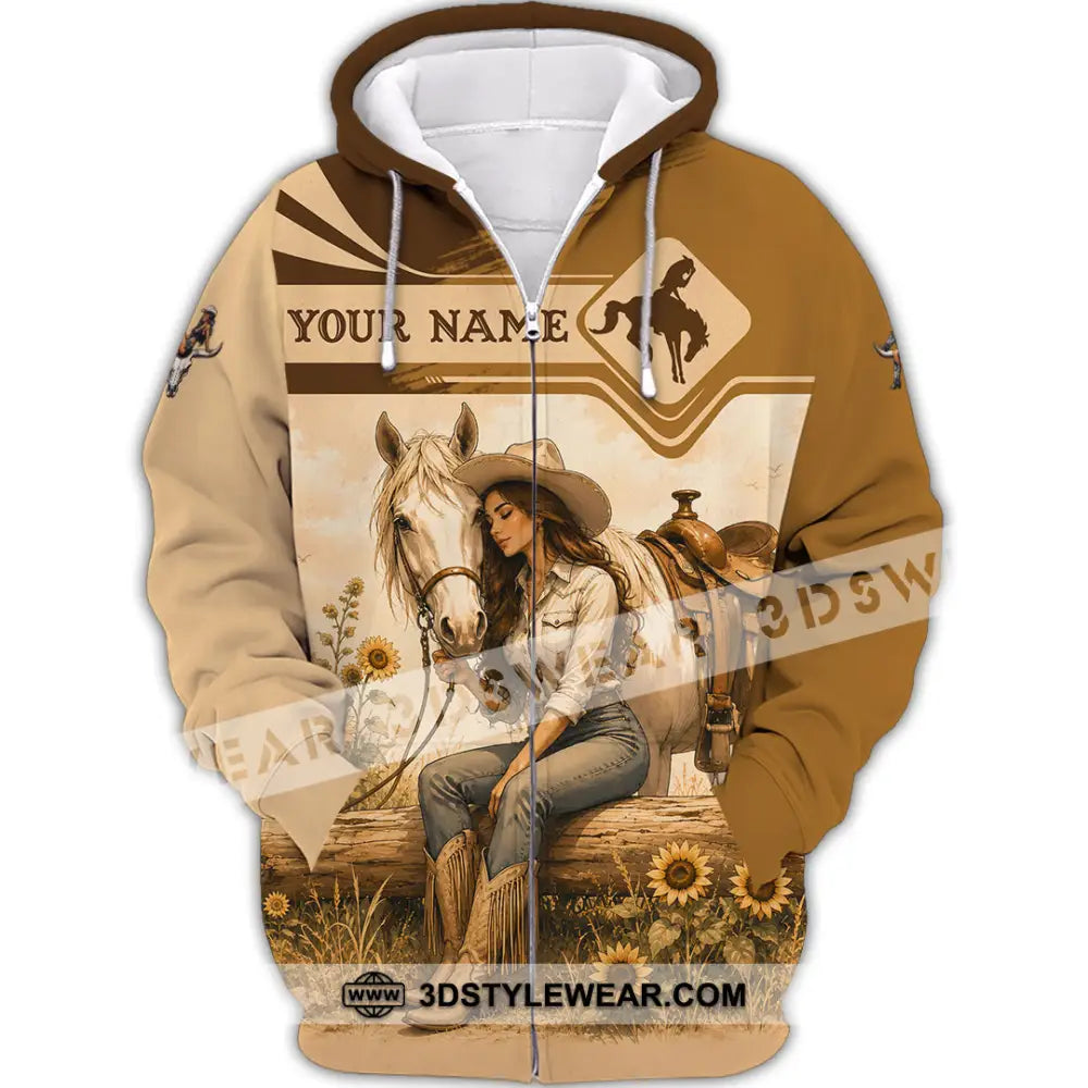 Women Shirt - Custom Cowgirl Shirt - Zipper Hoodie / S - T-shirt