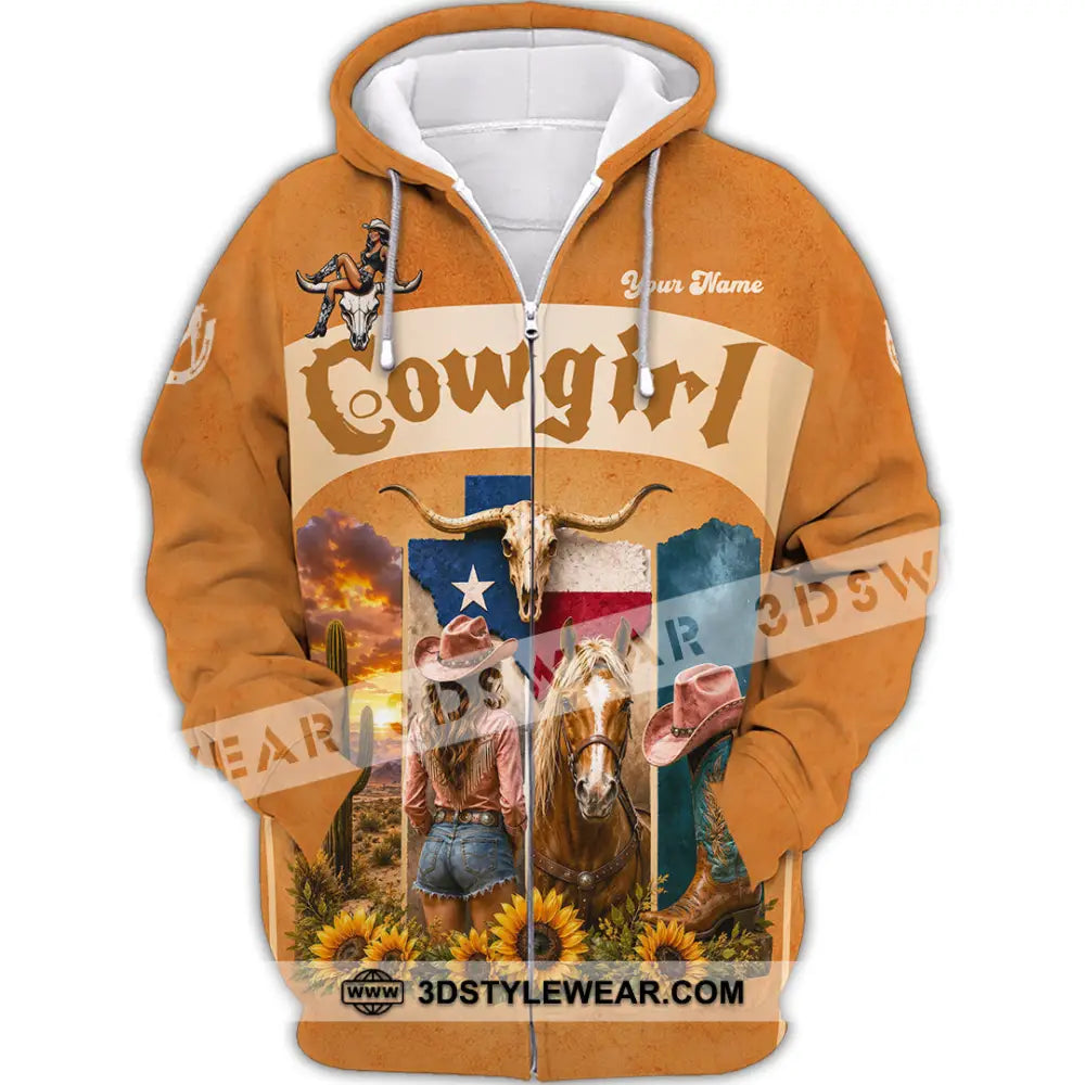 Women Shirt - Custom Cowgirl Shirt - Zipper Hoodie / S - T-shirt