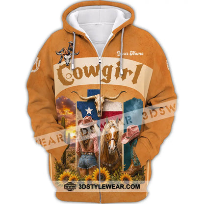 Women Shirt - Custom Cowgirl Shirt - Zipper Hoodie / S - T-shirt