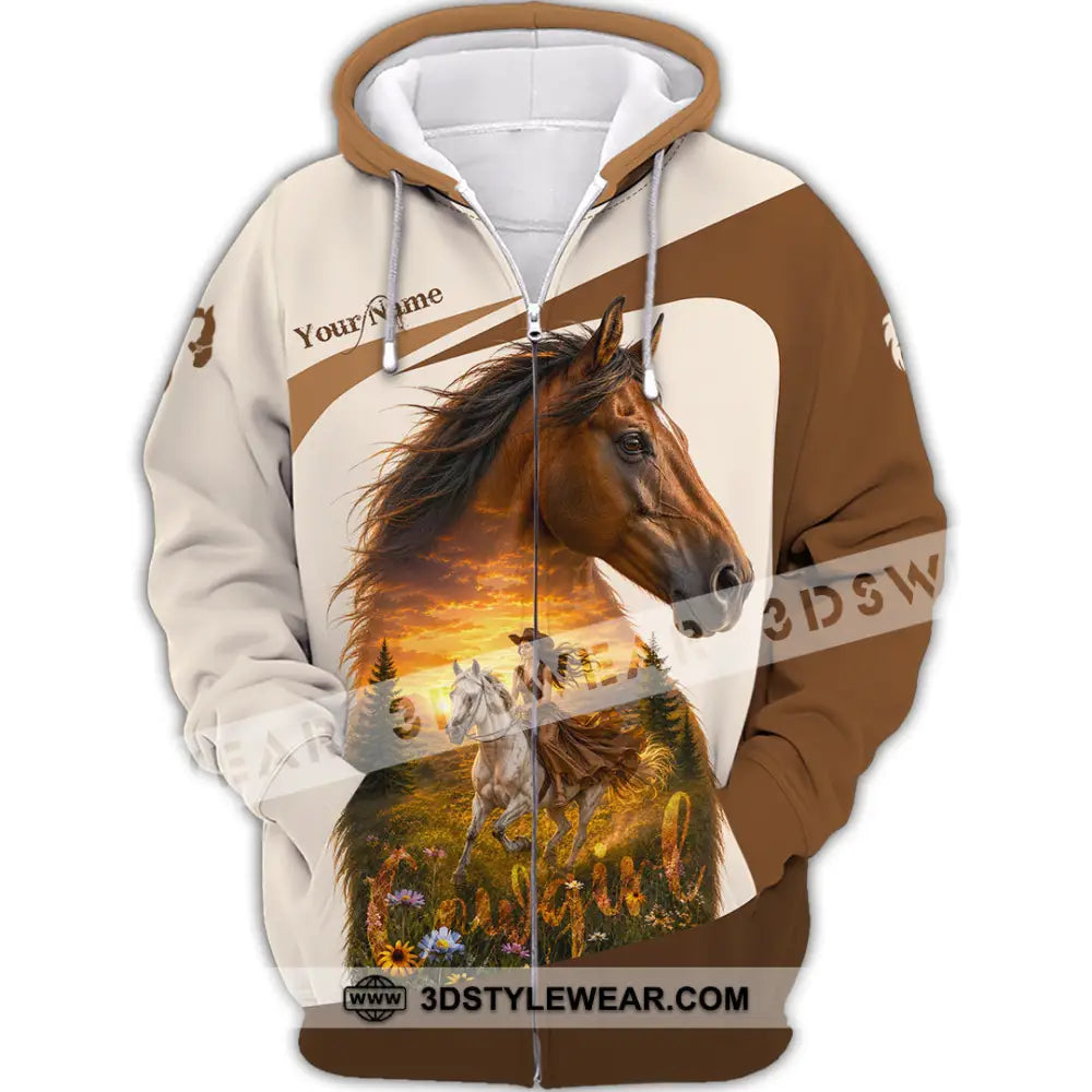 Women Shirt - Custom Cowgirl Shirt - Zipper Hoodie / S - T-shirt