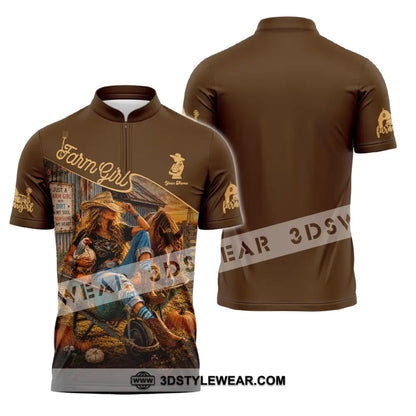 Women Shirt - Custom Cowgirl Shirt - Zipper Polo Shirt / S - T-shirt