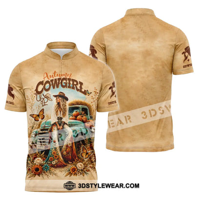 Women Shirt - Custom Cowgirl Shirt - Zipper Polo Shirt / S - T-shirt