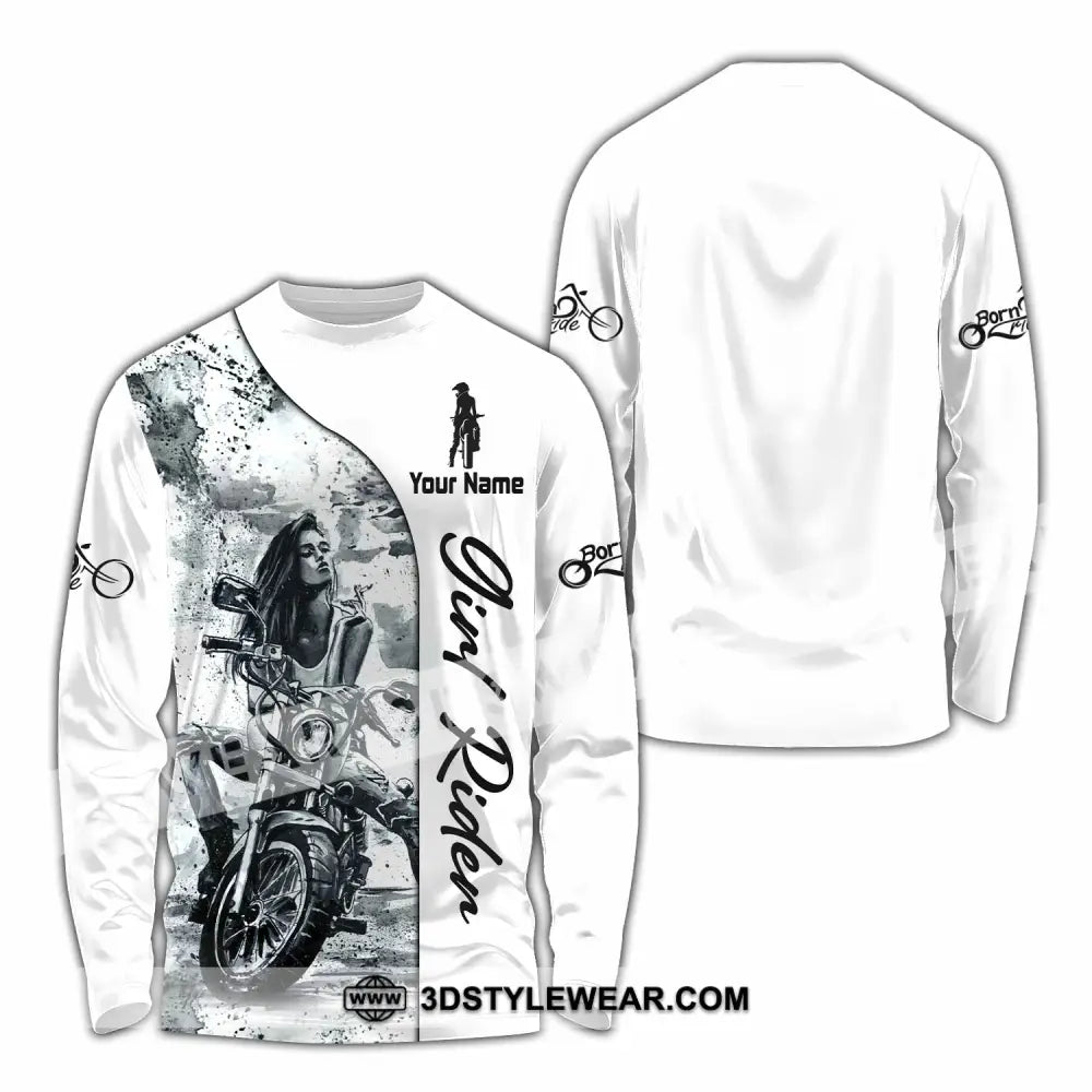 Women Shirt - Custom Girl Rider Shirt - Long Sleeve Shirt / S - T-shirt