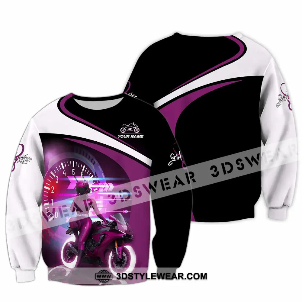 Women Shirt - Custom Girl Rider Shirt - Long Sleeve / S - T-shirt