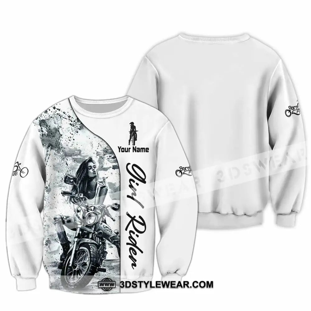 Women Shirt - Custom Girl Rider Shirt - Long Sleeve / S - T-shirt
