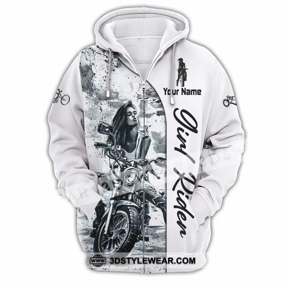 Women Shirt - Custom Girl Rider Shirt - Zipper Hoodie / S - T-shirt
