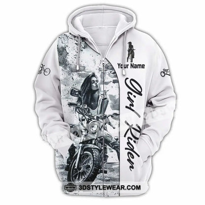 Women Shirt - Custom Girl Rider Shirt - Zipper Hoodie / S - T-shirt