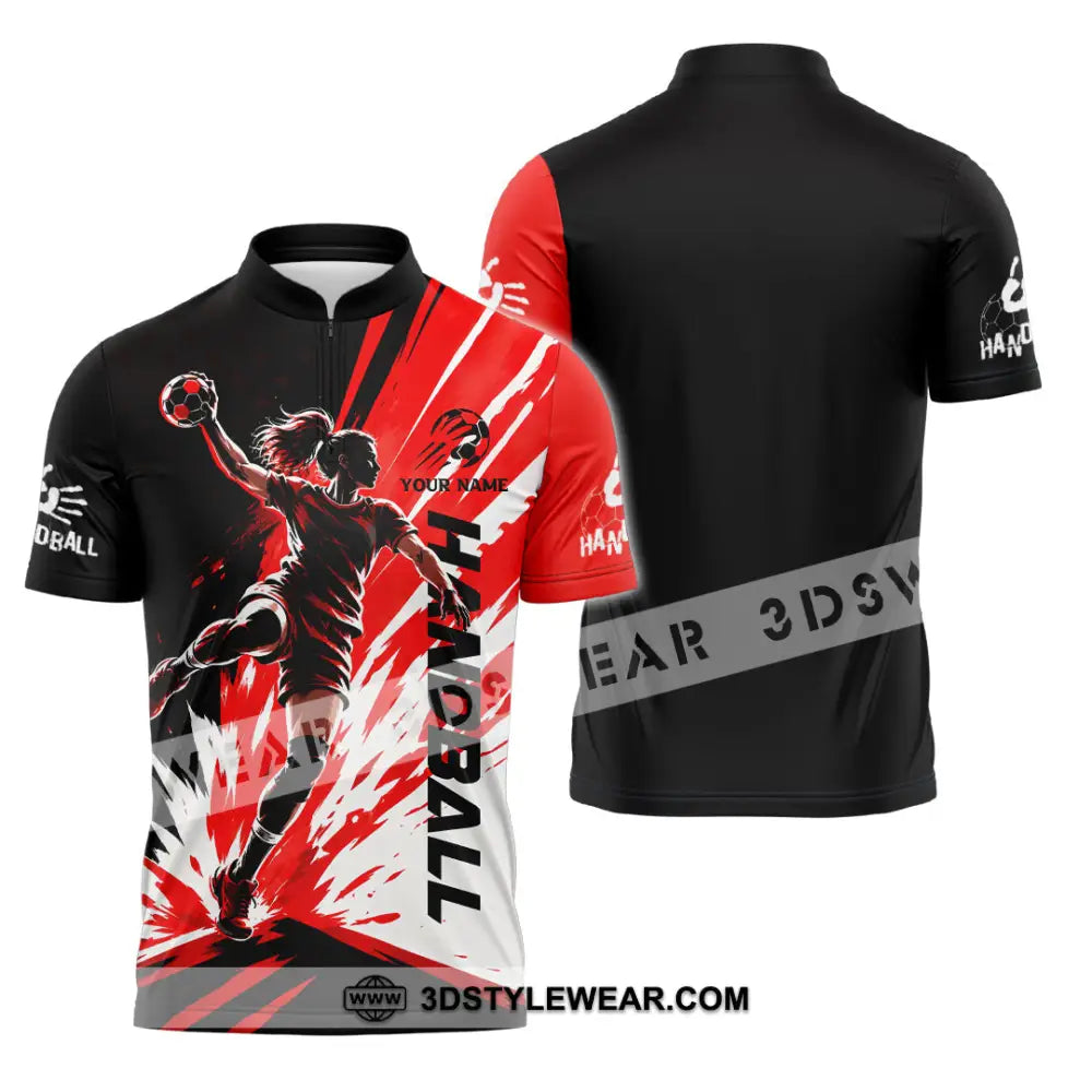 Women Shirt - Custom Handball Shirt - Zipper Polo Shirt / S - T-shirt