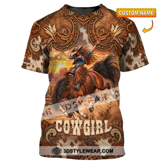 Women Shirt - Custom Horse Girl Cowgirl Shirt - T-shirt