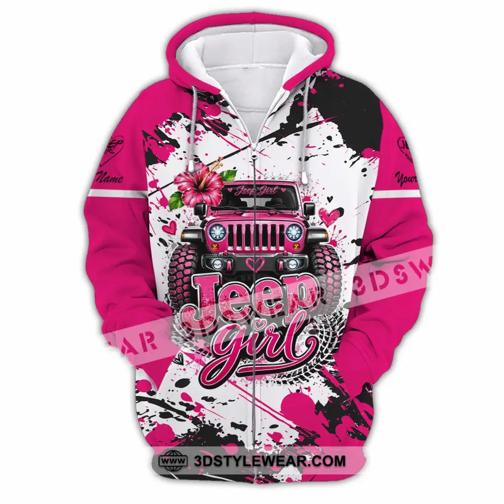 Women Shirt - Custom Jeep Girl Shirt - Zipper Hoodie / S - T-shirt