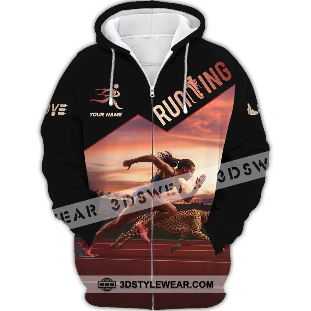 Women Shirt - Custom Love Running Player Shirt - Zipper Hoodie / S - T-shirt