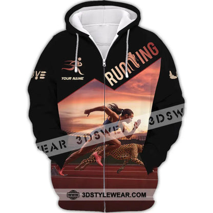 Women Shirt - Custom Love Running Player Shirt - Zipper Hoodie / S - T-shirt