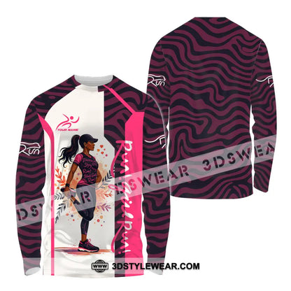 Women Shirt - Custom Run Girl Run 3D Shirt - Long Sleeve Shirt / S - T-shirt