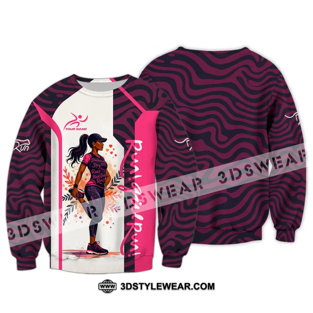Women Shirt - Custom Run Girl Run 3D Shirt - Long Sleeve / S - T-shirt