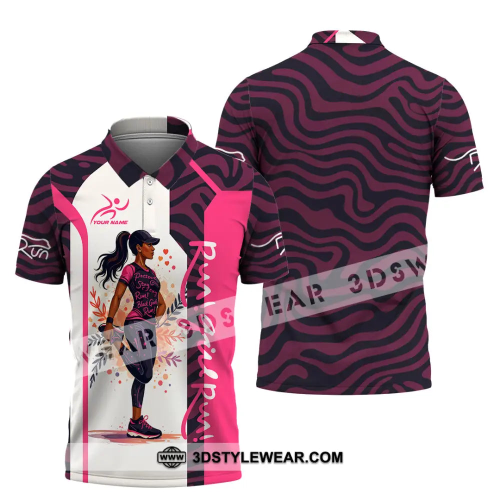 Women Shirt - Custom Run Girl Run 3D Shirt - Polo Shirt / S - T-shirt