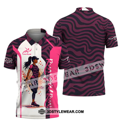 Women Shirt - Custom Run Girl Run 3D Shirt - Polo Shirt / S - T-shirt