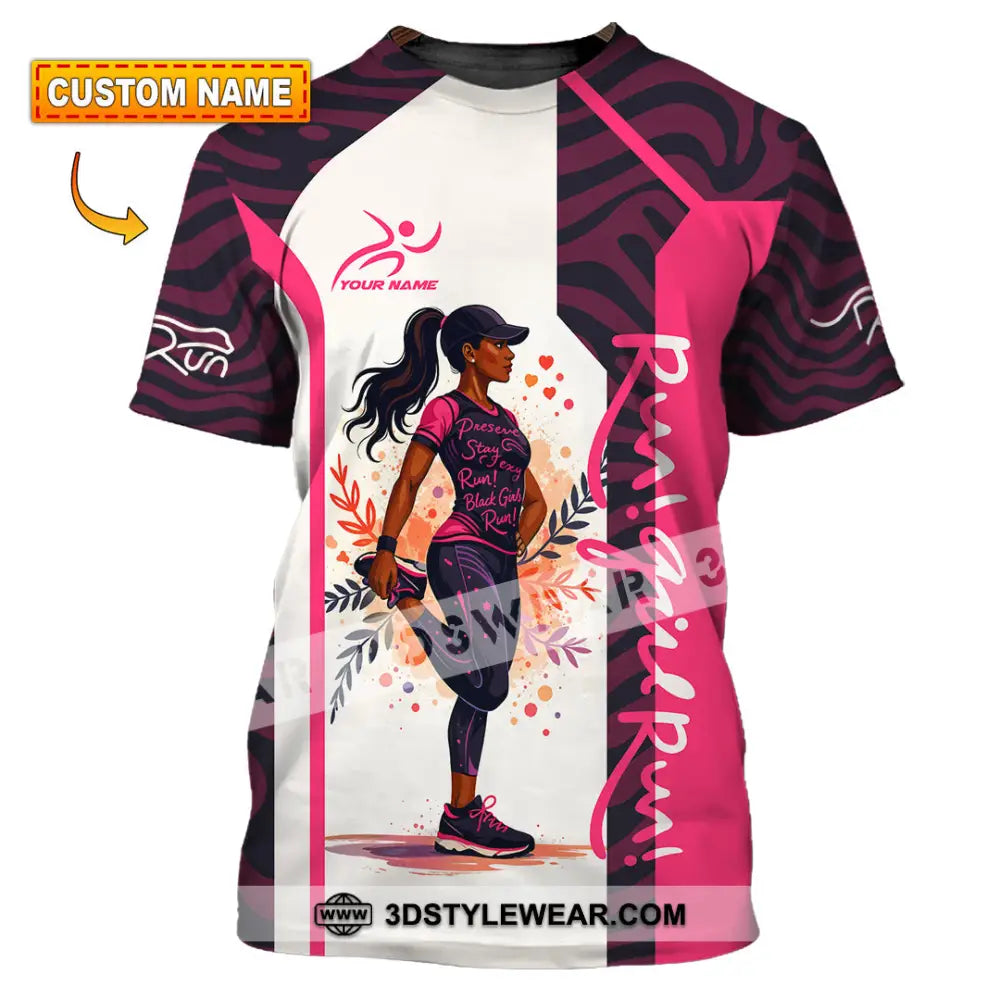 Women Shirt - Custom Run Girl Run 3D Shirt - T-shirt