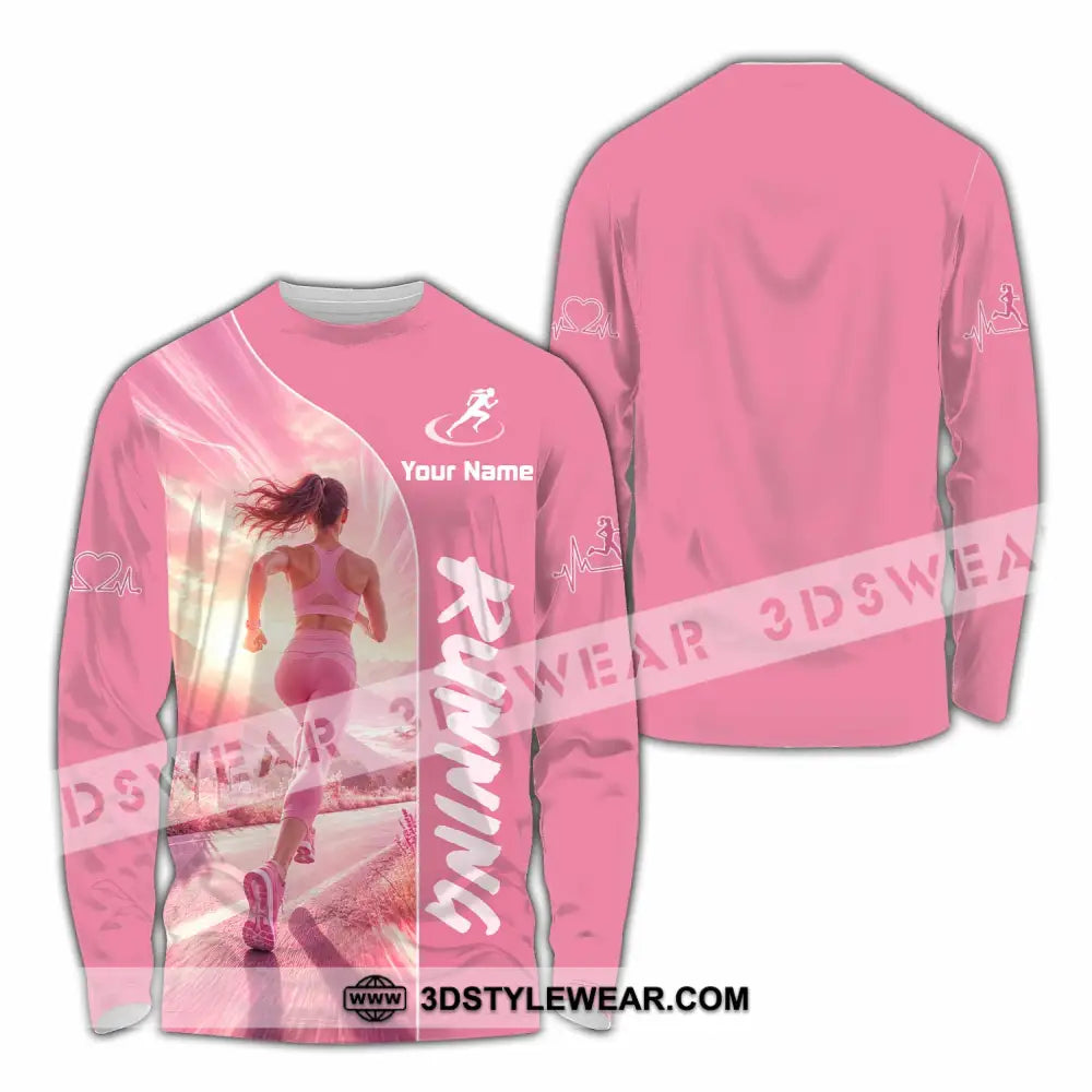 Women Shirt - Custom Running Shirt - Long Sleeve Shirt / S - T-shirt