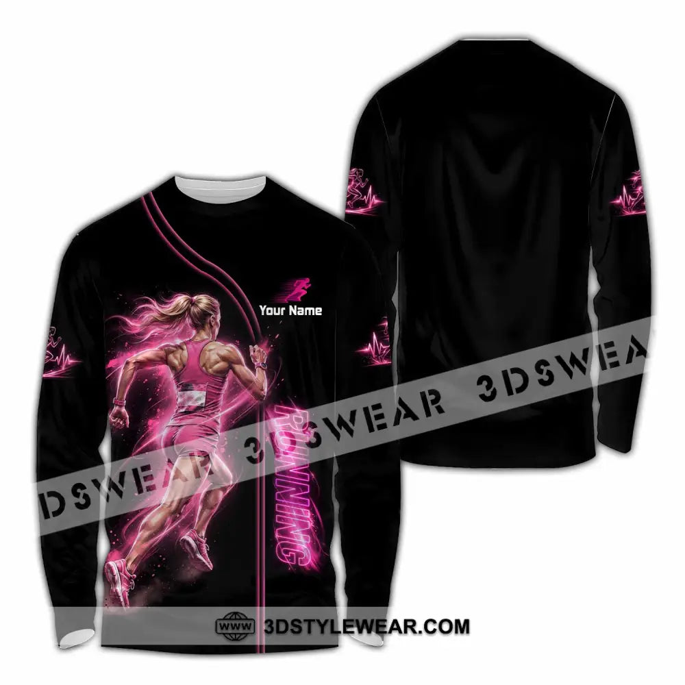 Women Shirt - Custom Running Shirt - Long Sleeve Shirt / S - T-shirt