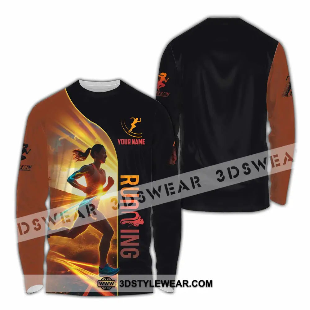 Women Shirt - Custom Running Shirt - Long Sleeve Shirt / S - T-shirt
