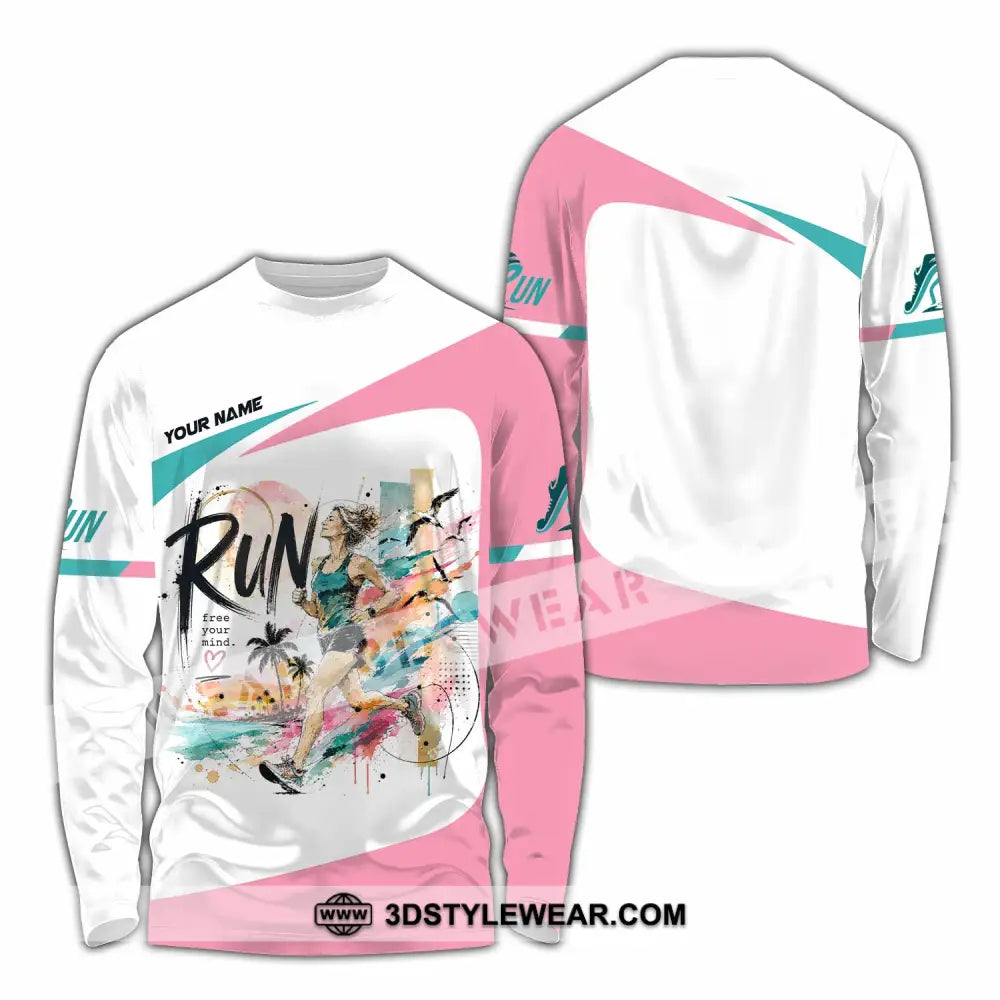 Women Shirt - Custom Running Shirt - Long Sleeve Shirt / S - T-shirt