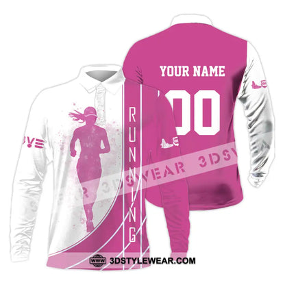 Women Shirt - Custom Running Lover Shirt - Long Sleeve Polo / S - T-shirt
