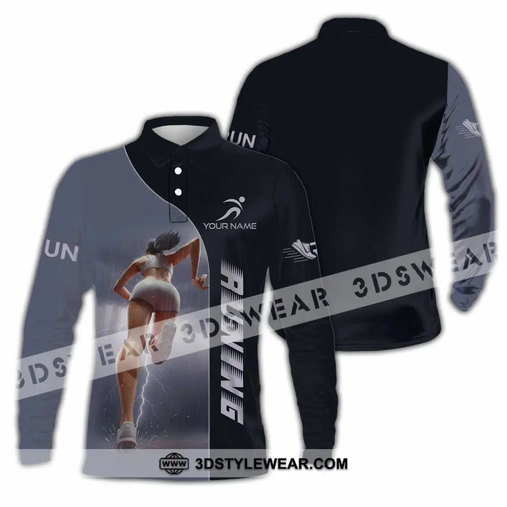 Women Shirt - Custom Running Sport Shirt - Long Sleeve Polo / S - T-shirt