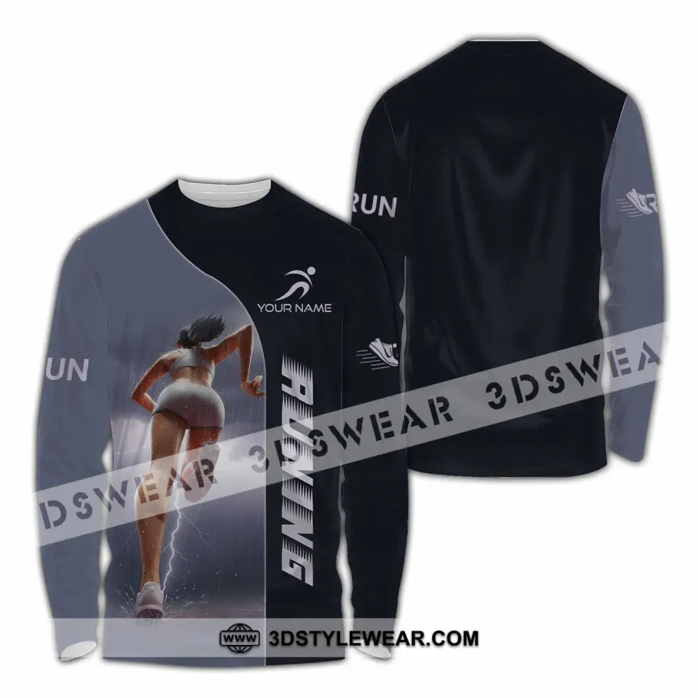 Women Shirt - Custom Running Sport Shirt - Long Sleeve Shirt / S - T-shirt