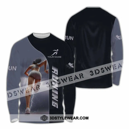 Women Shirt - Custom Running Sport Shirt - Long Sleeve Shirt / S - T-shirt