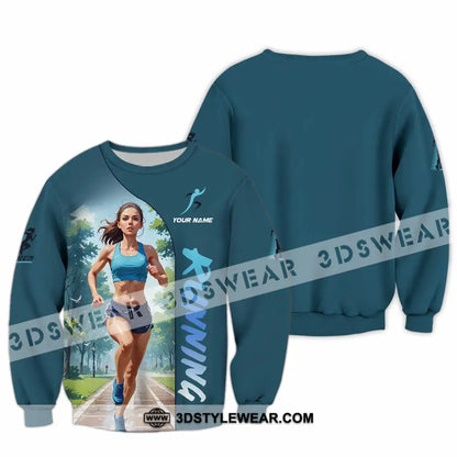 Women Shirt - Custom Running Woman Runner Sporty Shirt - Long Sleeve / S - T-shirt