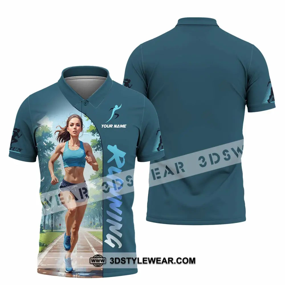 Women Shirt - Custom Running Woman Runner Sporty Shirt - Polo Shirt / S - T-shirt