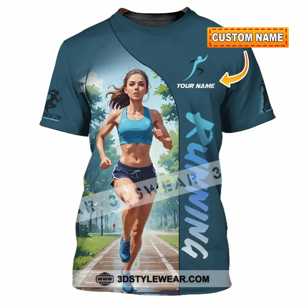 Women Shirt - Custom Running Woman Runner Sporty Shirt - T-shirt
