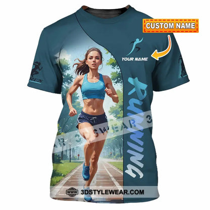 Women Shirt - Custom Running Woman Runner Sporty Shirt - T-shirt