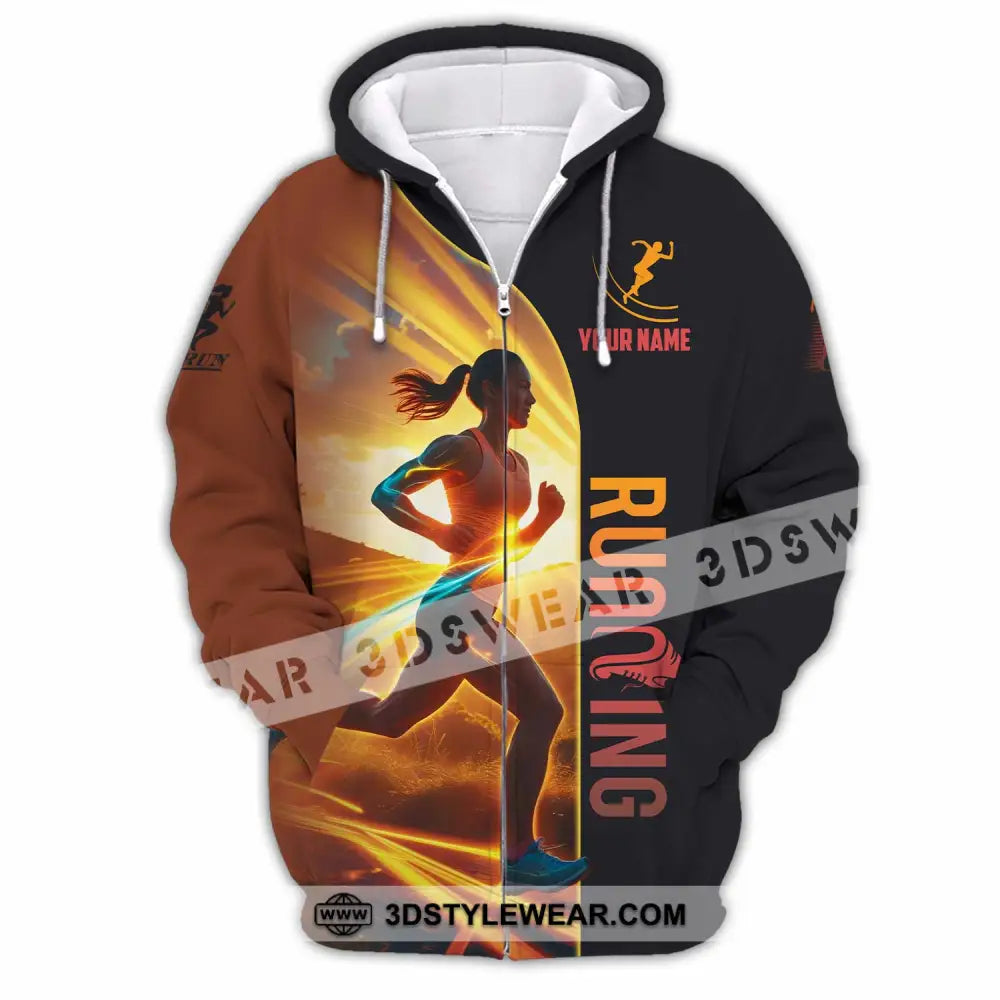 Women Shirt - Custom Running Shirt - Zipper Hoodie / S - T-shirt