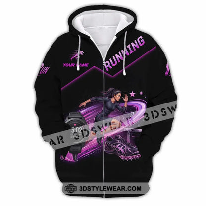 Women Shirt - Custom Running Shirt - Zipper Hoodie / S - T-shirt