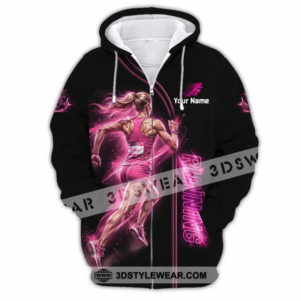 Women Shirt - Custom Running Shirt - Zipper Hoodie / S - T-shirt