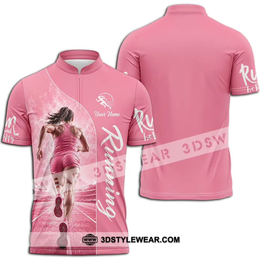 Women Shirt - Custom Running Shirt - Zipper Polo Shirt / S - T-shirt