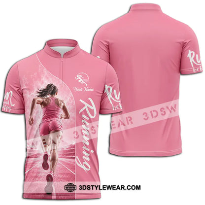Women Shirt - Custom Running Shirt - Zipper Polo Shirt / S - T-shirt