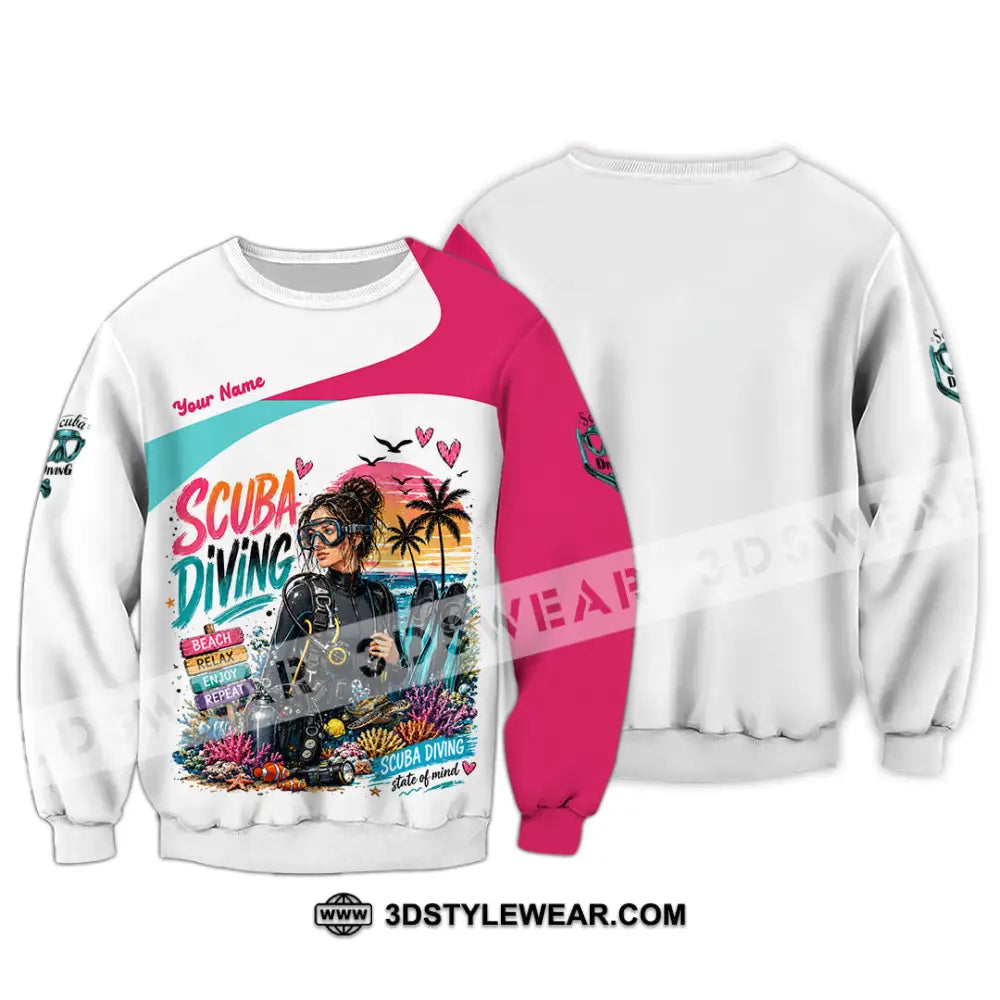 Women Shirt - Custom Scuba Diving Shirt - Long Sleeve / S - T-shirt