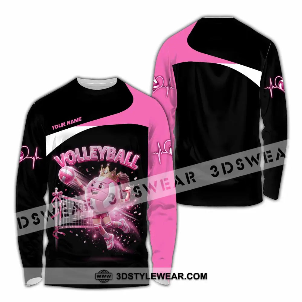 Women Shirt - Custom Volleyball Queen Shirt - Long Sleeve Shirt / S - T-shirt