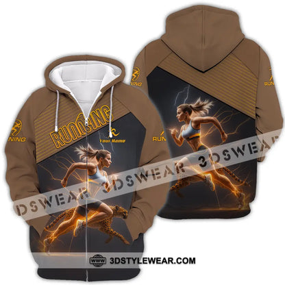 Women Shirt - Custom Woman Running Shirt - Zipper Hoodie / S - T-shirt